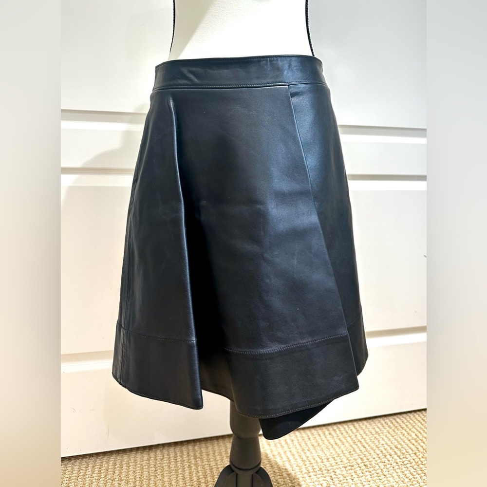 3.1 PHILLIP LIM Soft Lamb Leather Black Mini Skirt Women’s 6